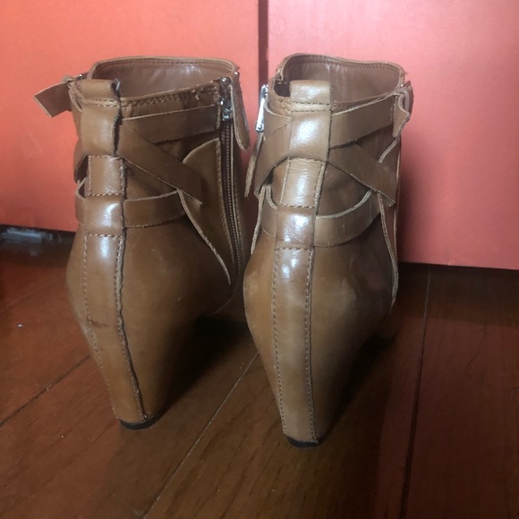 ❤️Sam Edelman Maddox Camel Leather Upper Ankle Booties 8.5 - Picture 5 of 12